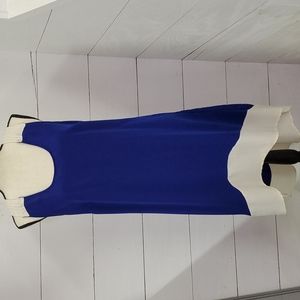 Royal Blue and Ivory Macrame Dress